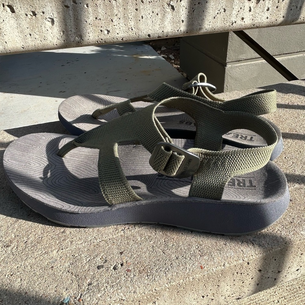 Tread Labs Sandals with Adjustable Straps Arch Support Men’s Size 9 GREEN - Picture 5 of 11